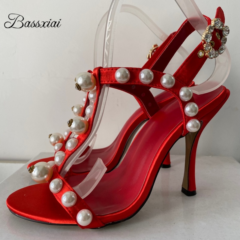 Parel Kraal Decor T-Strap Naal - Sandal Strappy Heeled recensie en prijs