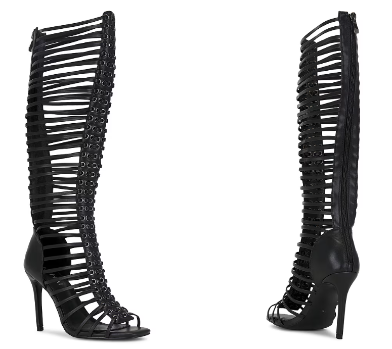 Vrouwen Zwart Gekooide Strappy - Sandal Strappy Heeled recensie en prijs