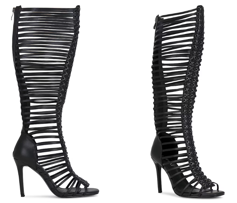 Vrouwen Zwart Gekooide Strappy - Sandal Strappy Heeled recensie en prijs