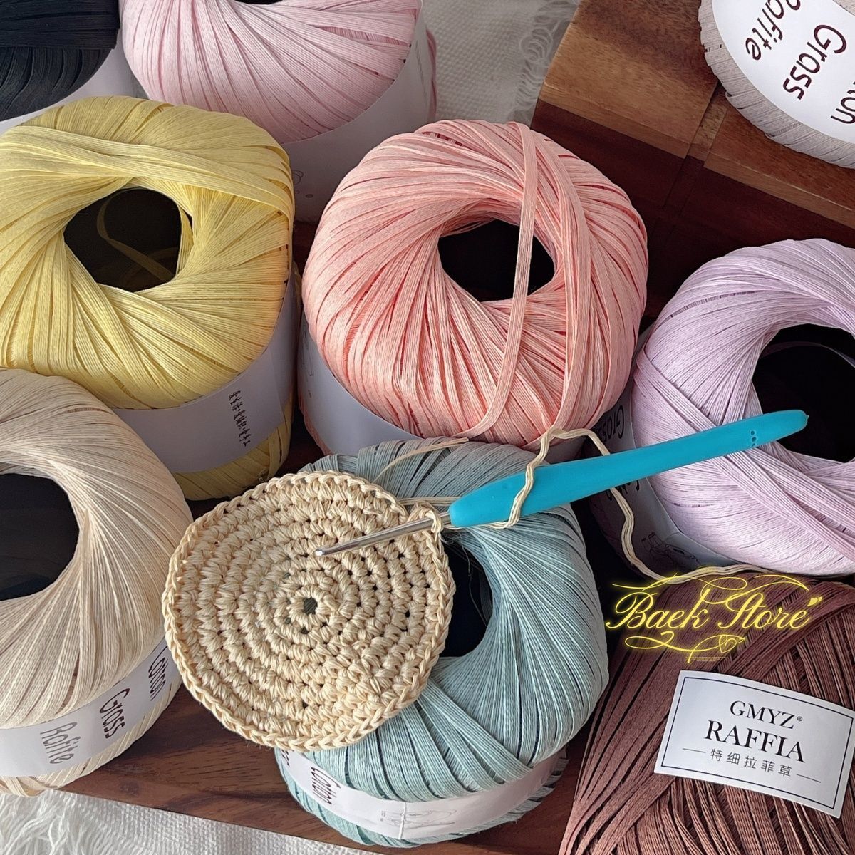 102M/roll Veelkleurige Raffia  - Crochet Bag Raffia recensie en prijs