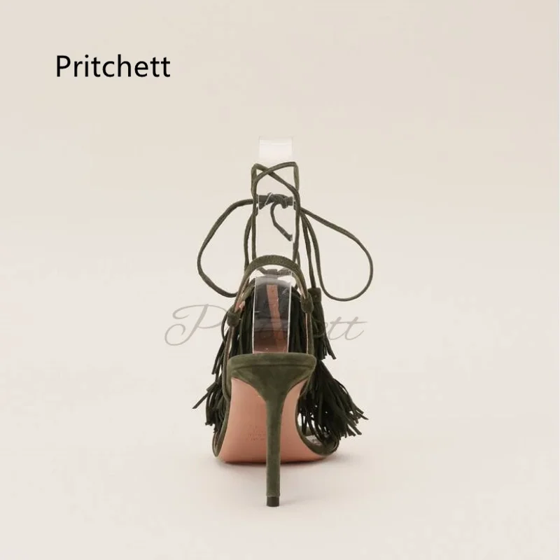 Suède Kwastje Stiletto Riem-Sa - Sandal Strappy Heeled recensie en prijs