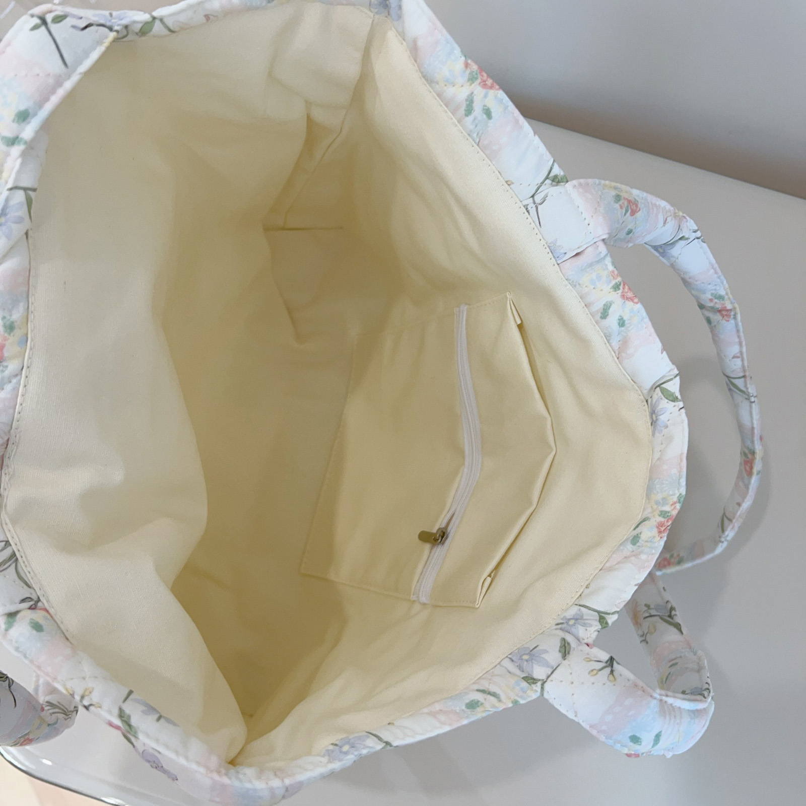 Franse bloemen-quilted tote ba - Tote Bag Beach recensie en prijs