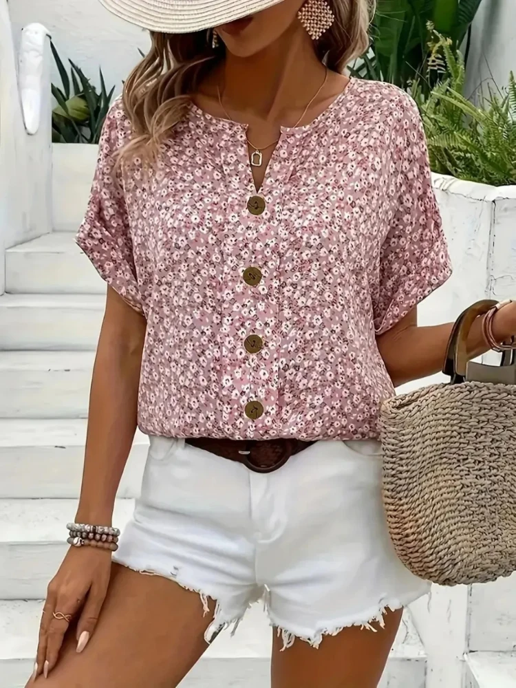 Plus Size Dames Shirts 2023 Le - Romper Floral Print recensie en prijs