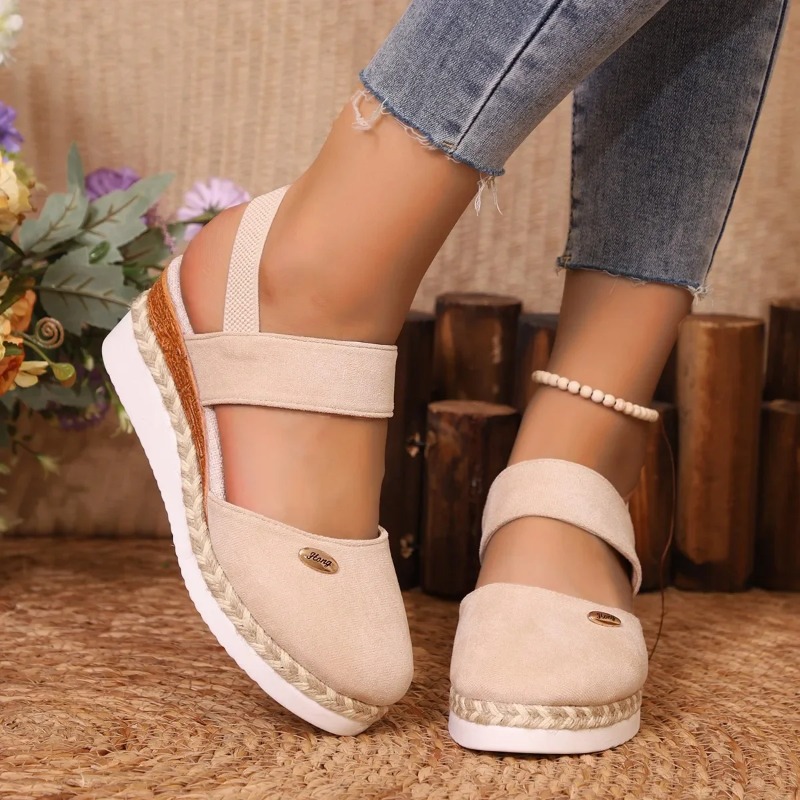 Vrouwen Gesloten Teen Sandalen - Wedge Espadrille Women recensie en prijs