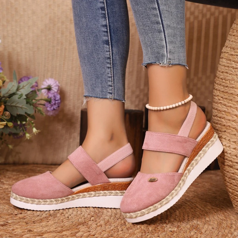 Vrouwen Gesloten Teen Sandalen - Wedge Espadrille Women recensie en prijs