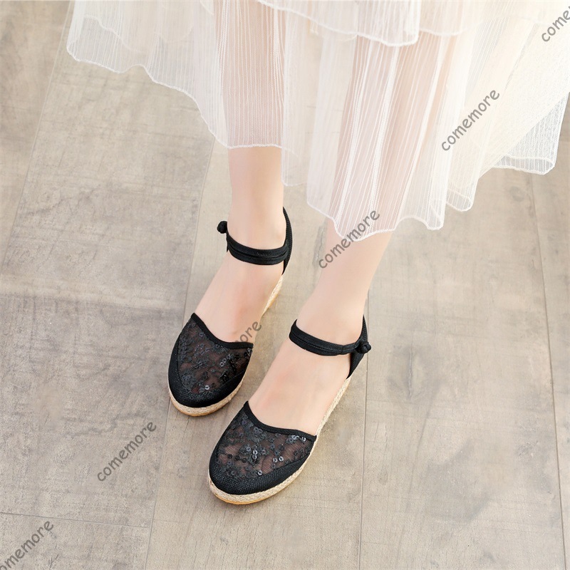 Dames kanten mesh espadrille s - Wedge Espadrille Women recensie en prijs