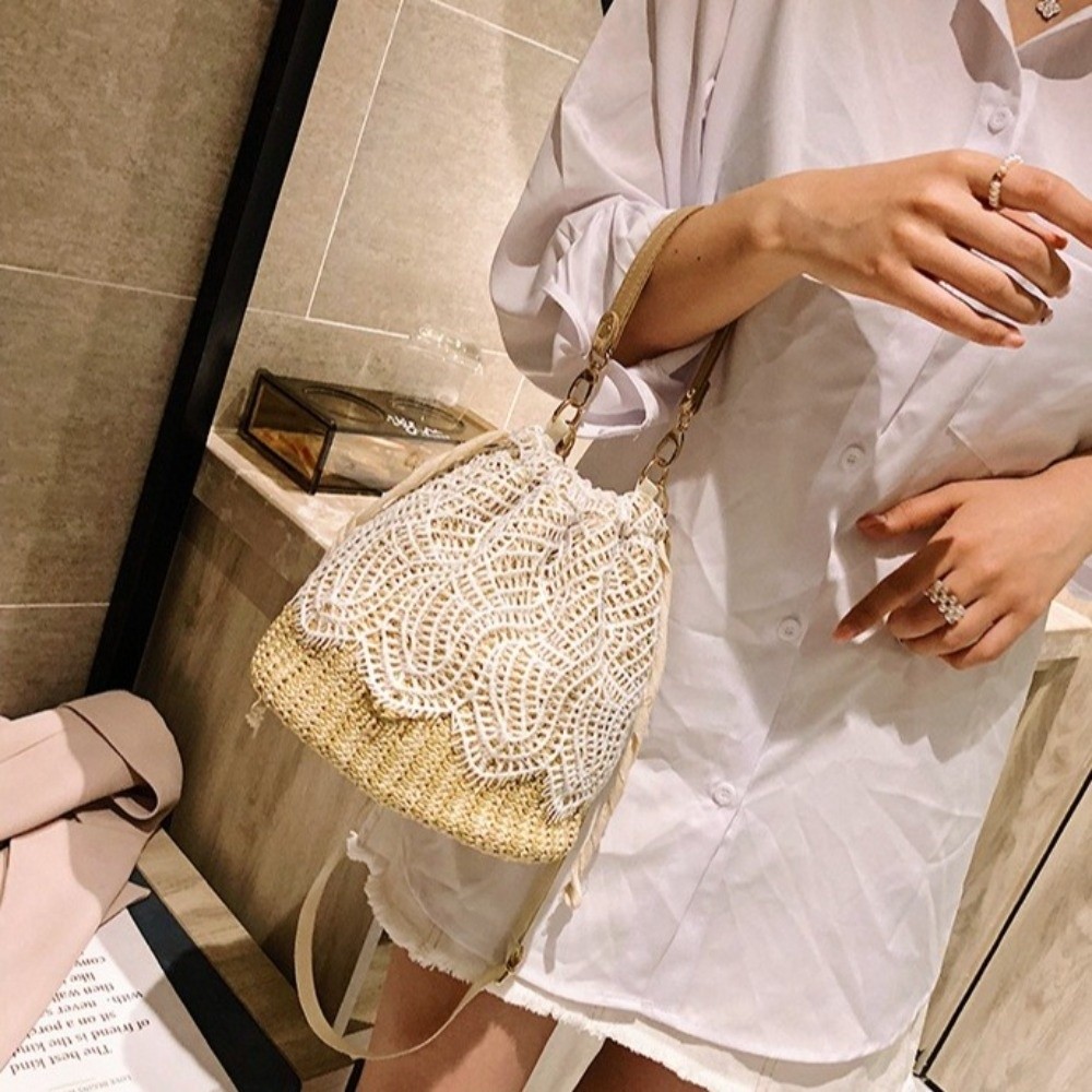 Draagbare kanten schoudertas v - Tote Bag Beach recensie en prijs